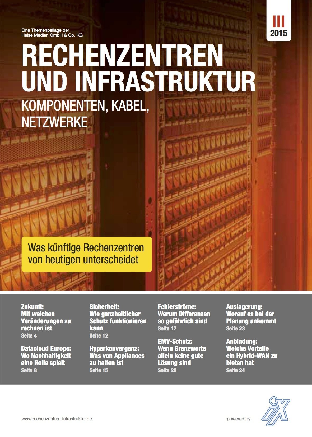 Rechenzentren und Infrastruktur 3/2015 in iX 8/2015