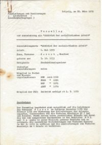 Vorschlag zur Auszeichnung als „Aktivist der sozialistischen Arbeit“ (1979), Seite 1/2