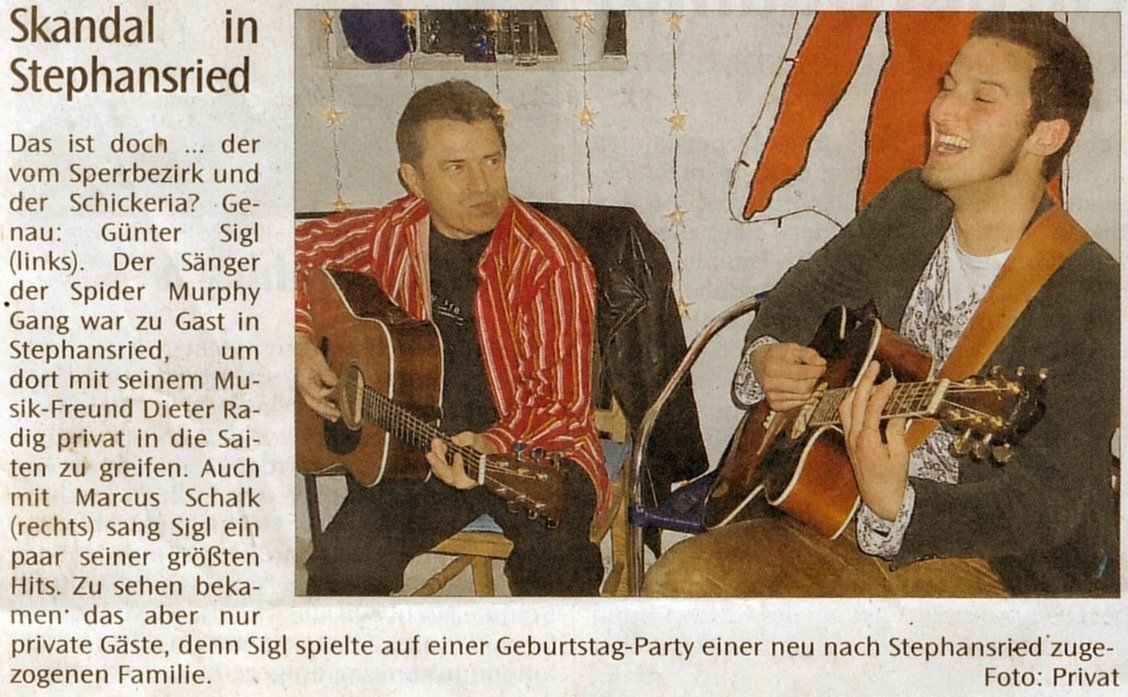 Authentischer Ausriss aus der Memminger Zeitung im Sommer 2005