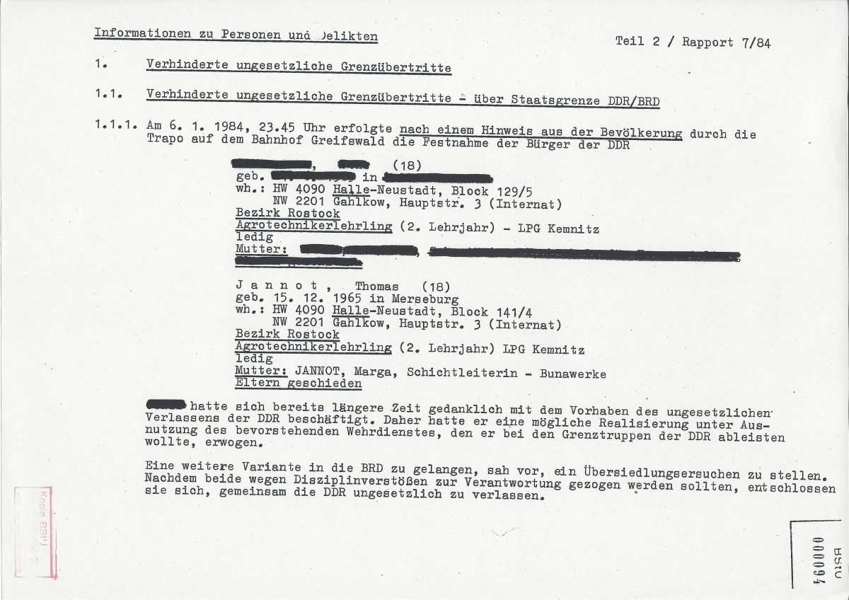 Authentischer Rapport 1/2 (1984)